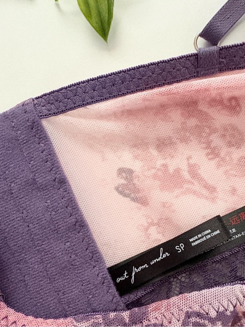 NWT urban outfitters pink and purple lace corset top - Picture 3 of 3
